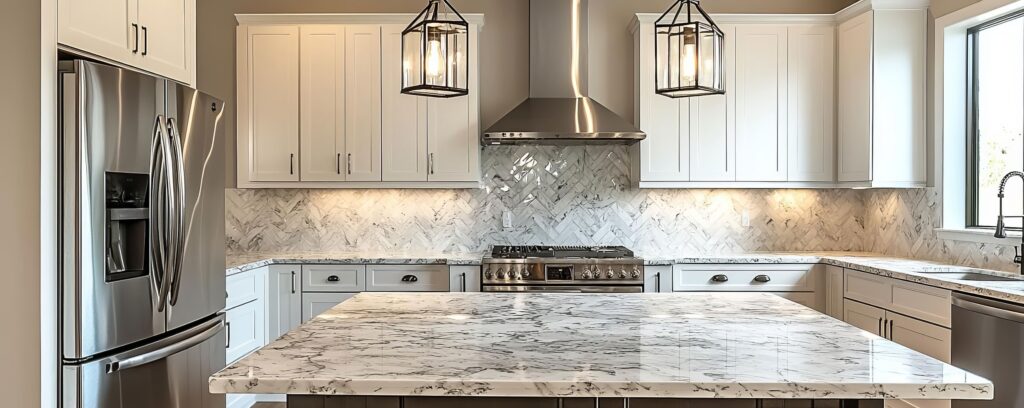 marble countertops installed for a recent los angeles kitchen remodeling project